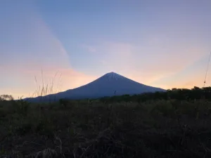 富士山に見守られながら天子ヶ岳登山口へ