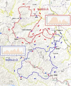 『彩の国』（100km）のコースマップ