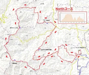 『彩の国』（100km）のコースマップ - Northコース（54Km）