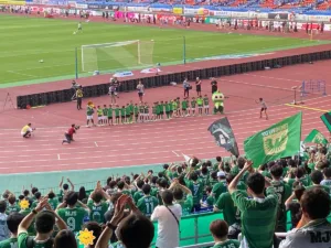 U10の選手達と共に『ラインダンス』