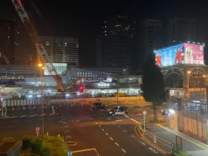 工事が続く品川駅前