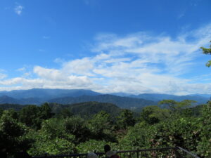 富士山は雲の中…