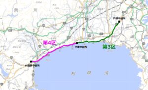 ひとり箱根駅伝：第3区+第4区のルート