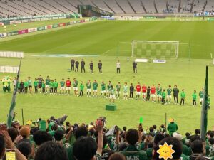 先制点を挙げたFW染野選手のスピーチ