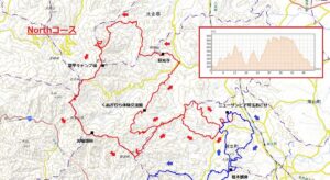 『彩の国』(100km)のコースマップ - Northコース(53.8Km)
