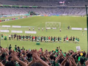 勝利の立役者・MF深澤選手のスピーチ