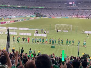 先制点を挙げたFW染野選手のスピーチ