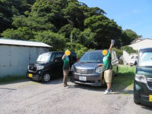 のこぎり山パーキングに無事到着！