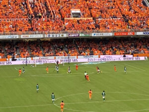 この後、FW唐山選手のシュートへと繋がる